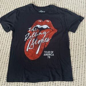 The Rolling Stones Black and Red Short Sleeve Tee